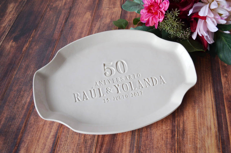 50th Anniversary Gift or Signature Guestbook Platter - Personalized Platter