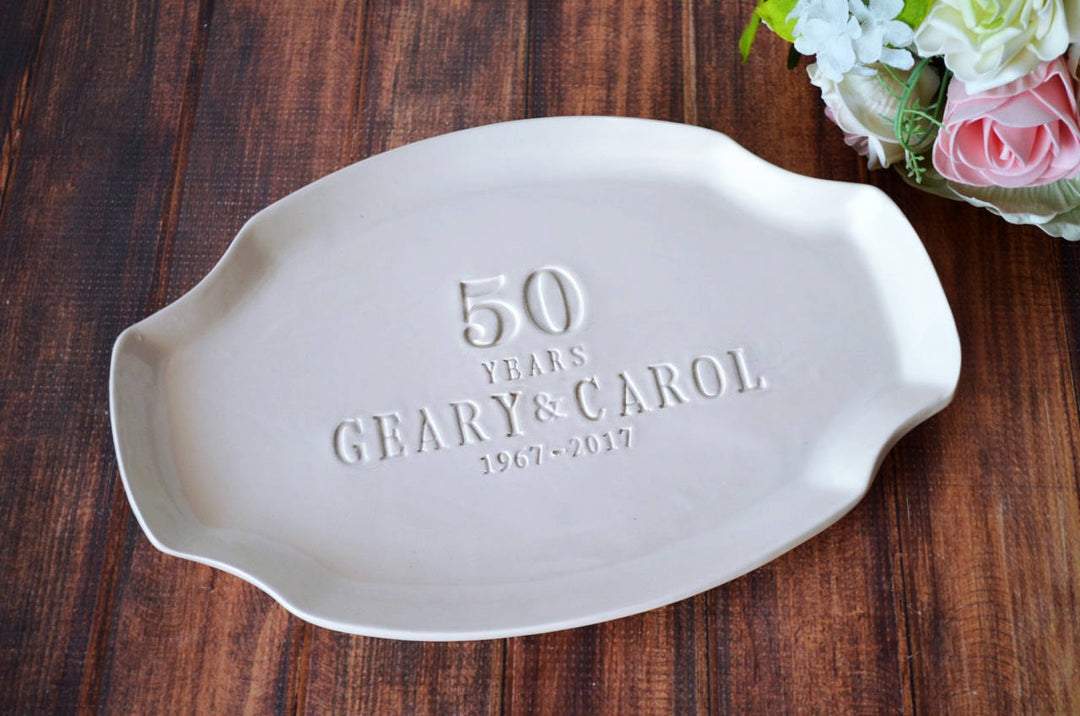 50th Anniversary Gift or Signature Guestbook Platter - Personalized Platter