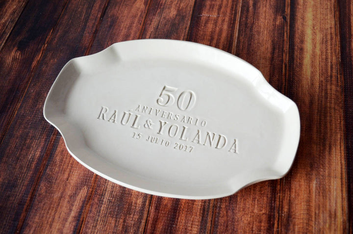 50th Anniversary Gift or Signature Guestbook Platter - Personalized Platter