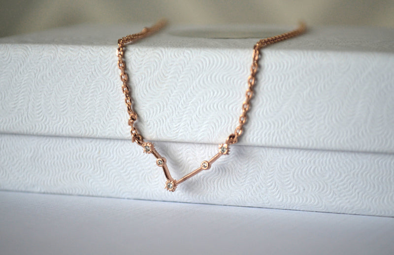 Rose Gold Constellation Necklace, Zodiac Jewelry, Zodiac Necklace, Astrology Necklace