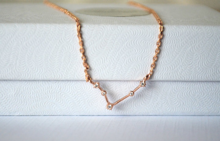 Rose Gold Constellation Necklace, Zodiac Jewelry, Zodiac Necklace, Astrology Necklace