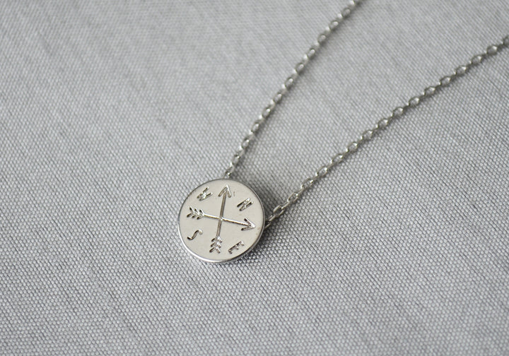 Graduation Gift, Compass Necklace, Goodbye Gift, New Job Gift, Moving Gift, College Gift, Friend Gift, Gift for Her