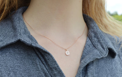 Rose Gold Cross Necklace, Baptism Gift, First Communion Gift, Confirmation Gift, Godchild Gift, Girls Cross Necklace, Cross Pendant