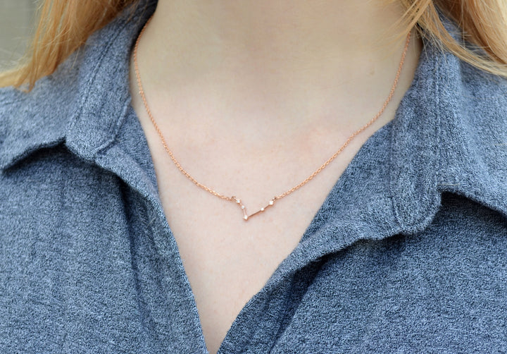 Rose Gold Constellation Necklace, Zodiac Jewelry, Zodiac Necklace, Astrology Necklace