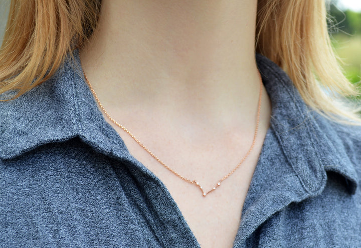 Rose Gold Constellation Necklace, Zodiac Jewelry, Zodiac Necklace, Astrology Necklace