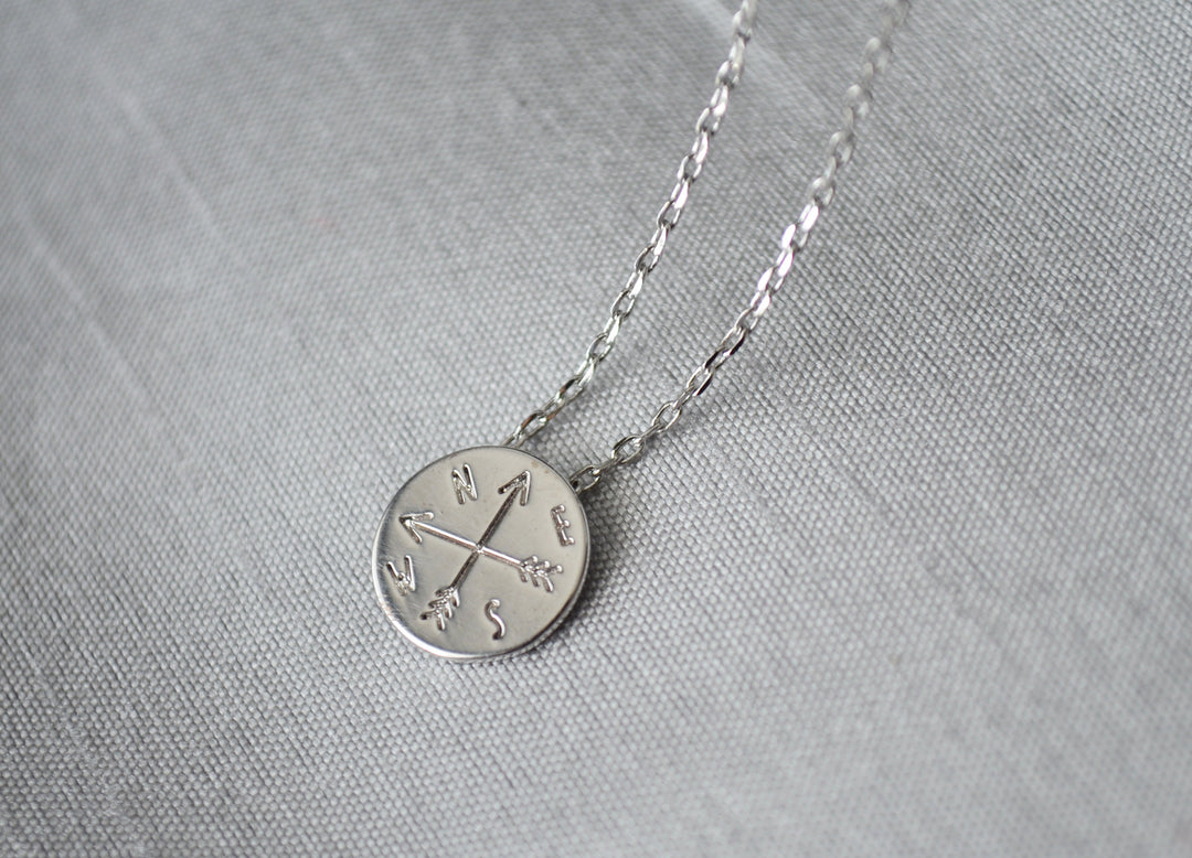 Compass Pendant • Sterling Silver • Graduation Gift | outlet Mother’s Day Gift Idea for College Student