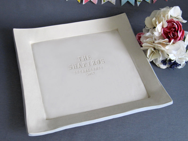 Large Custom Wedding Signature Guestbook Platter or Heirloom Wedding Gift
