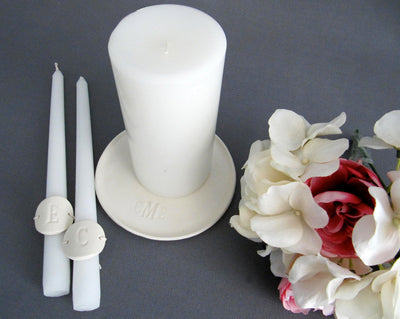 PERSONALIZED Unity Candle Ceremony Set Monogrammed