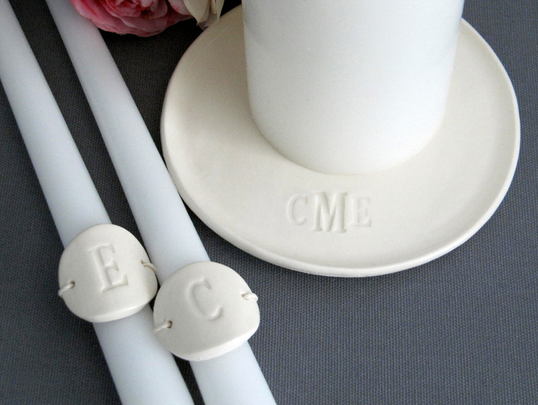 PERSONALIZED Unity Candle Ceremony Set Monogrammed