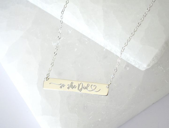 Graduation Necklace, Grad Gift, She Believed She Could, So She Did, Personalized Necklace, Friend Gift, Layering Necklace