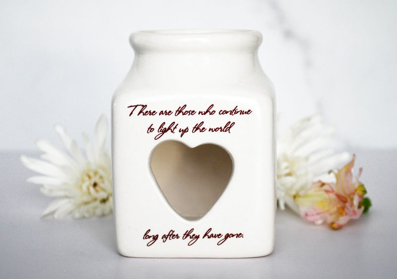 Sympathy Gift, Sympathy Heart Candle, Sympathy Tea Light - READY TO SHIP - There are those who continue to light up the world long after ...