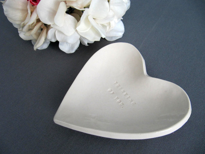 Sympathy Gift - Thinking of You Heart Shaped Bowl - READY TO SHIP