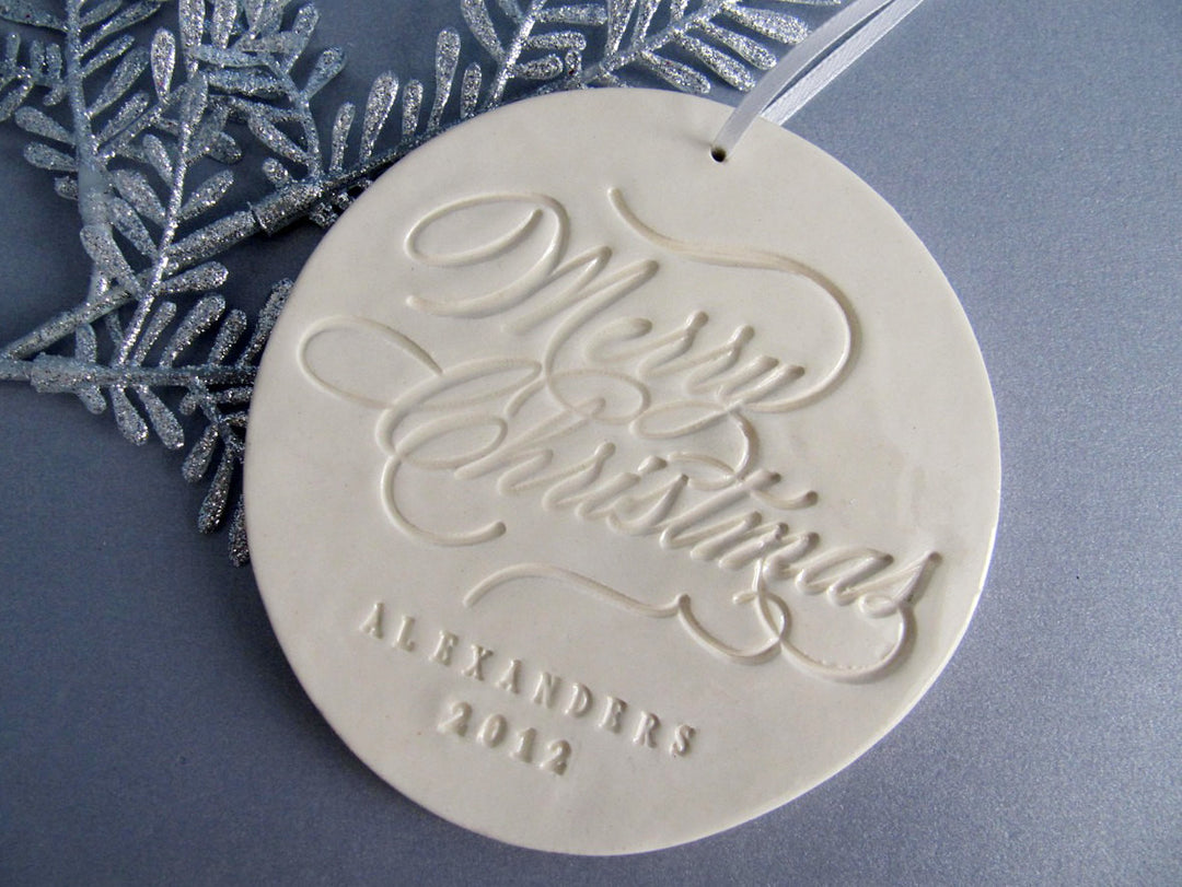 Large Personalized Christmas Ornament - Merry Christmas