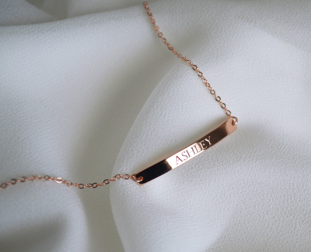 Personalized Name Bracelet, Coordinate Bracelet, Nameplate Bracelet, Custom Bar Bracelet, Minimalist Bracelet, Bridesmaid Gift