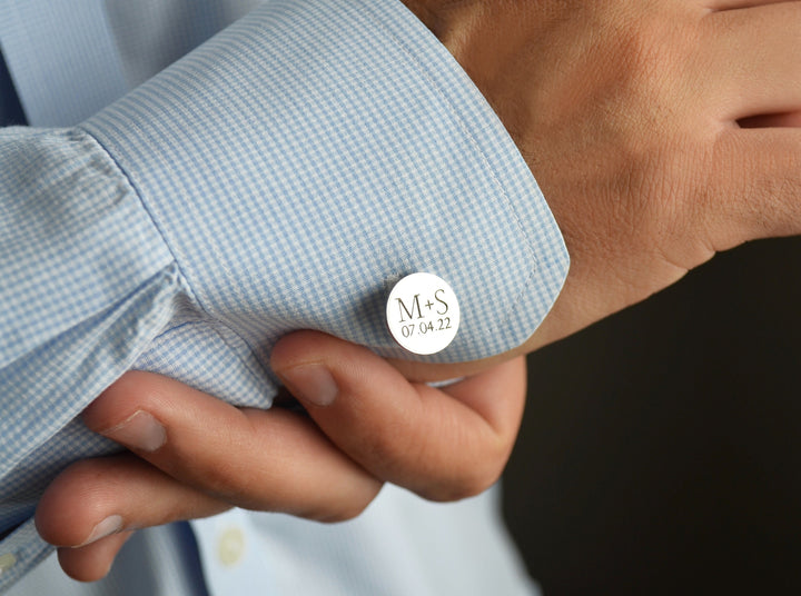 Initial Cufflink - Letters Cufflinks - Initials Cufflinks - Groom cufflinks - Groomsmen gift - Groomsmen top Cufflinks - Father Gift - Cufflinks