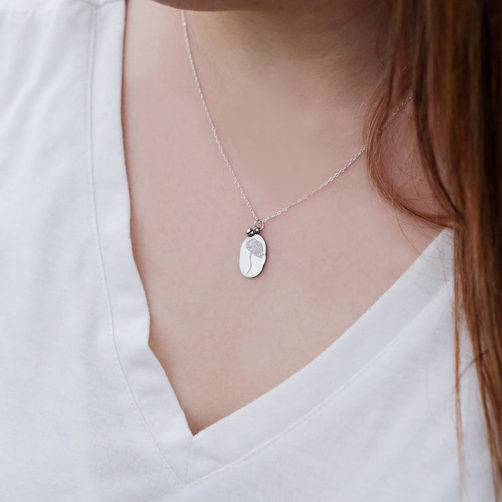 February Birth Flower Necklace, Iris Birth Flower Necklace, Birthstone Stone Necklace, Personalized Necklace, Bridesmaid Gift
