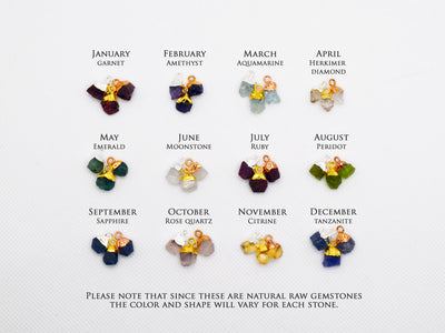 Raw Garnet Earrings, Personalized Garnet Birthstone Earrings, January Birthday Gift, Boho Earrings, Natural Garnet Jewelry Set