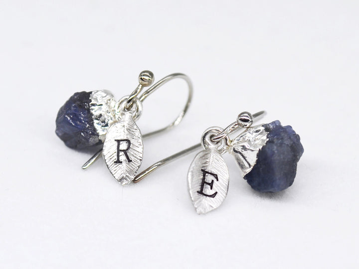 Raw Tanzanite Earrings, Personalized December Birthstone Earrings, December Birthday Gift, Boho Earrings, Natural Tanzanite Jewelry Set