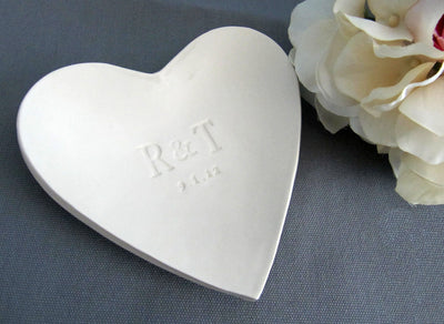 Unique Engagement Gift - Personalized Heart Bowl