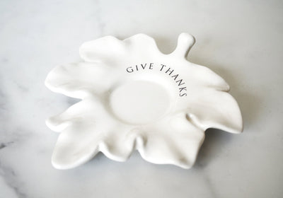 Give Thanks Hostess Gift, Leaf Candle Votive, Fall Decor, Thanksgiving Hostess Gift, Host Gift - READY TO SHIP