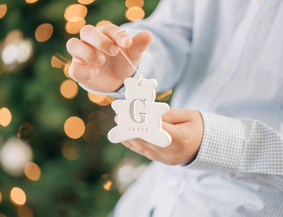 Teddy Bear Christmas Ornament, Baby's First Christmas Ornament