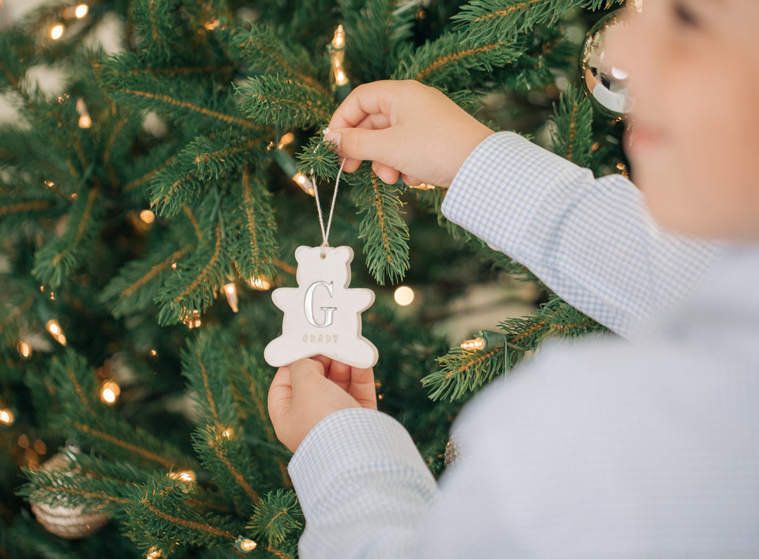 Teddy Bear Christmas Ornament, Baby's First Christmas Ornament