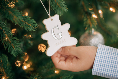 Teddy Bear Christmas Ornament, Baby's First Christmas Ornament
