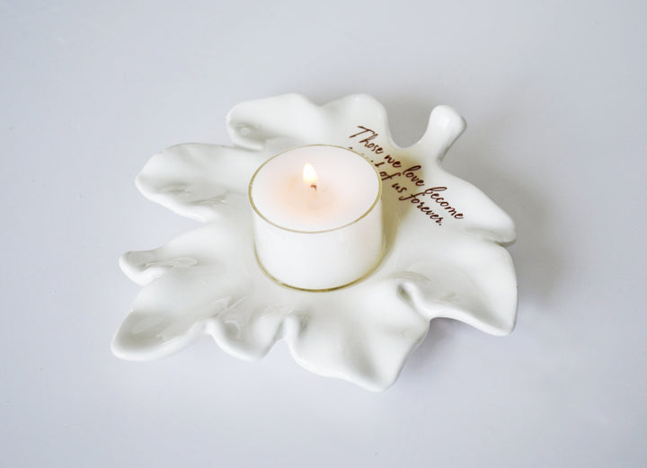 Sympathy Gift, Sympathy Candle, Bereavement Gift, Leaf Votive, Sympathy Votive - READY TO SHIP - Those We Love Become a Part of us Forever