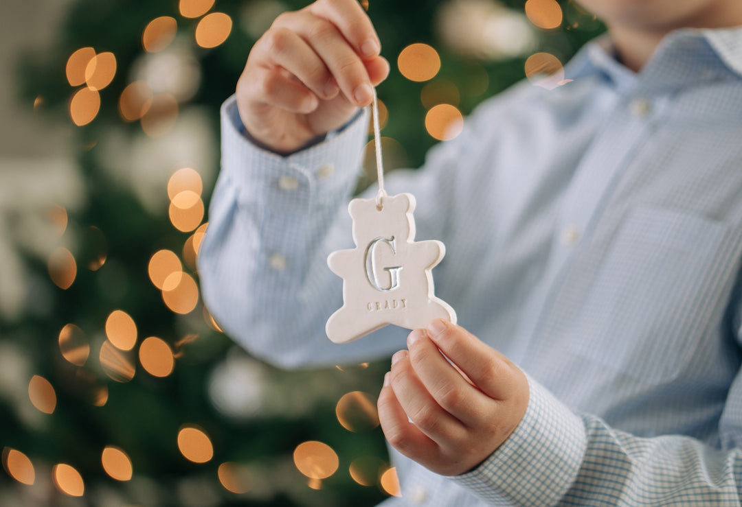 Teddy Bear Christmas Ornament, Baby's First Christmas Ornament