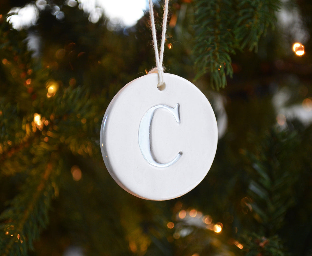 Personalized Letter Christmas Ornament, Initial Ornament