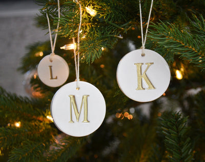 Personalized Letter Christmas Ornament, Initial Ornament