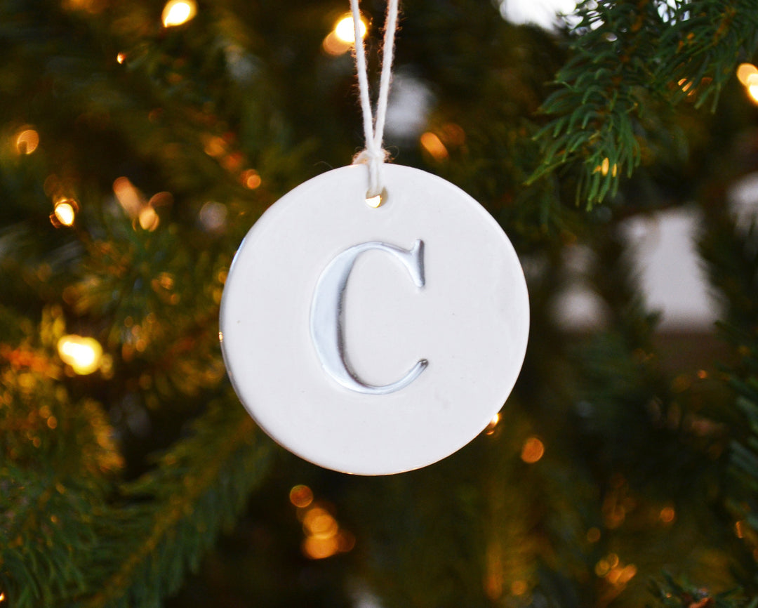 Personalized Letter Christmas Ornament, Initial Ornament