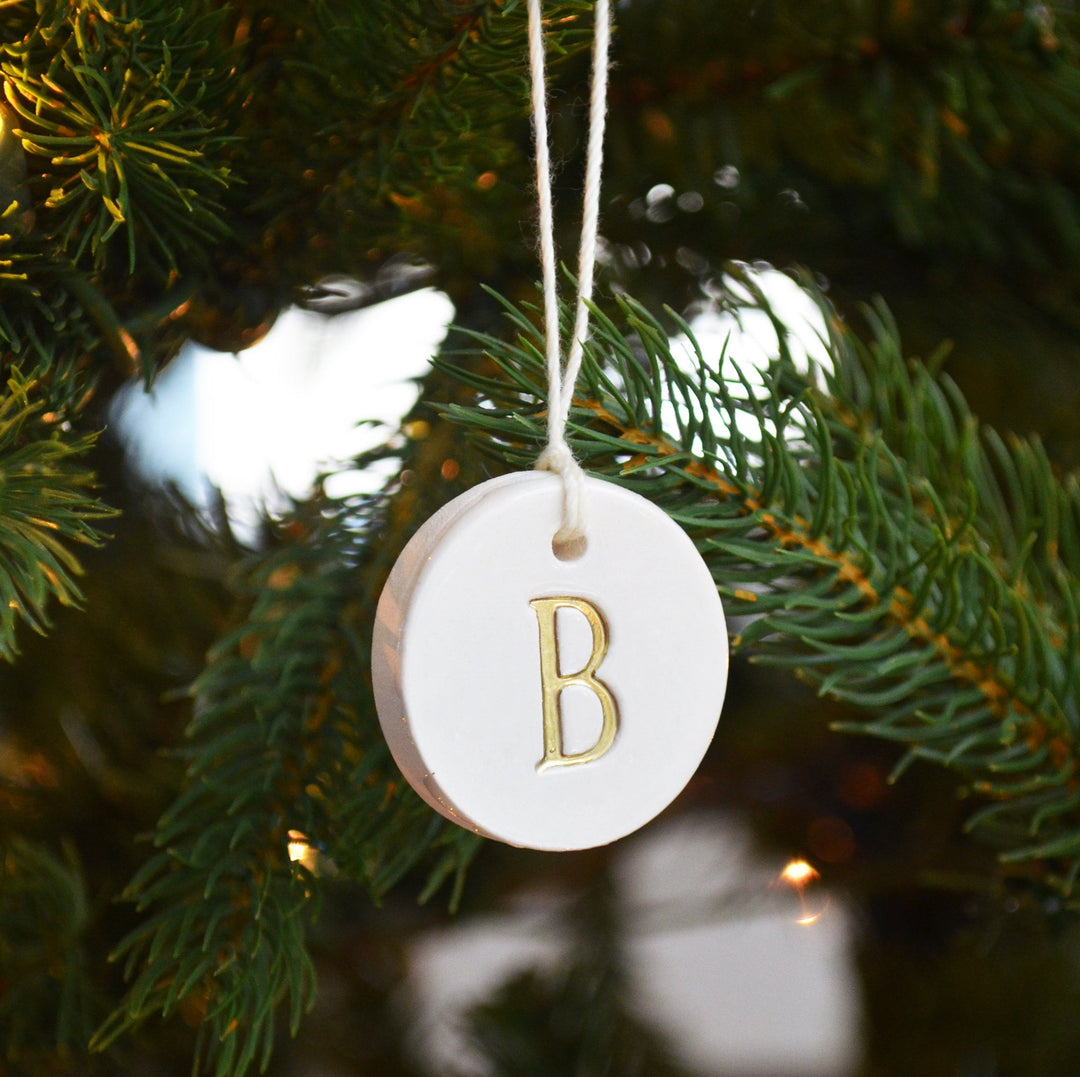 Personalized Letter Christmas Ornament, Initial Ornament