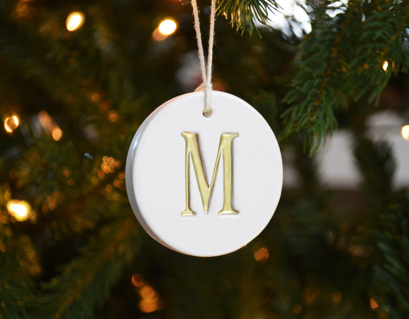 Personalized Letter Christmas Ornament, Initial Ornament