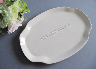 Wedding Signature Guestbook Platter or Wedding Gift - Personalized with Names