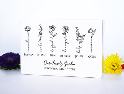 Garden of Love Personalized Garden Decoration, Birth Month Flower Family Entry Decoration
