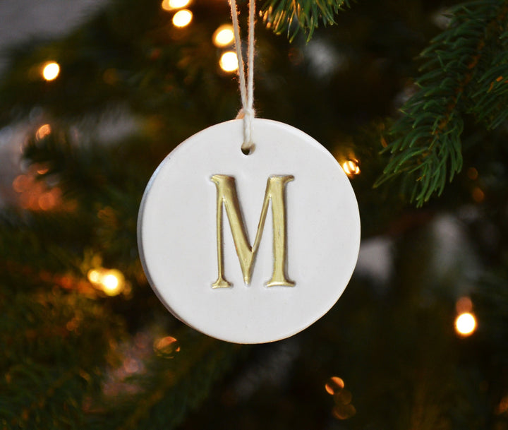 Personalized Letter Christmas Ornament, Initial Ornament