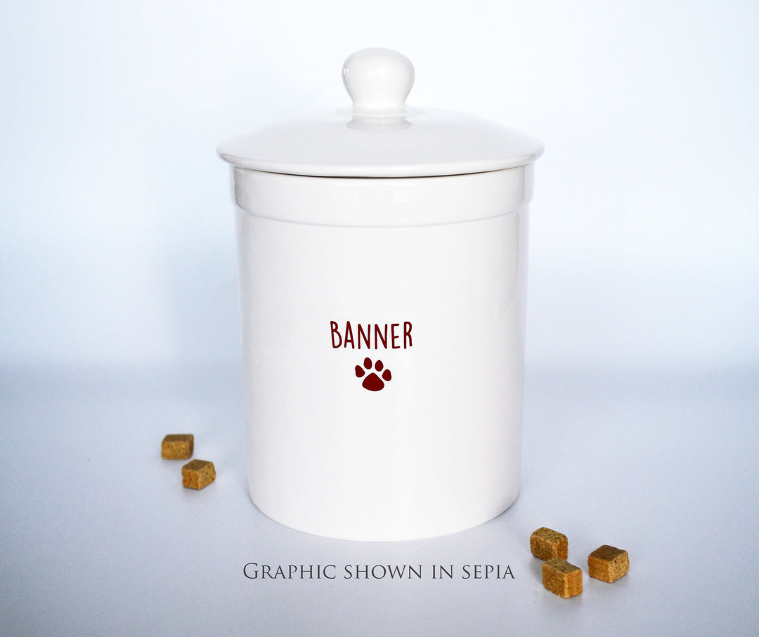 Large Personalized Dog Treat Jar with Name