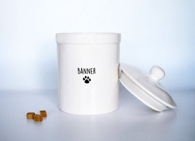 Large Personalized Dog Treat Jar with Name