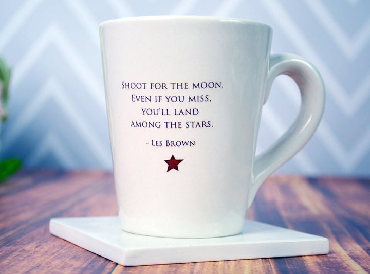 Unique Graduation Gift - Shoot for the moon. Even if you miss, you'll land among the stars - Coffee Mug