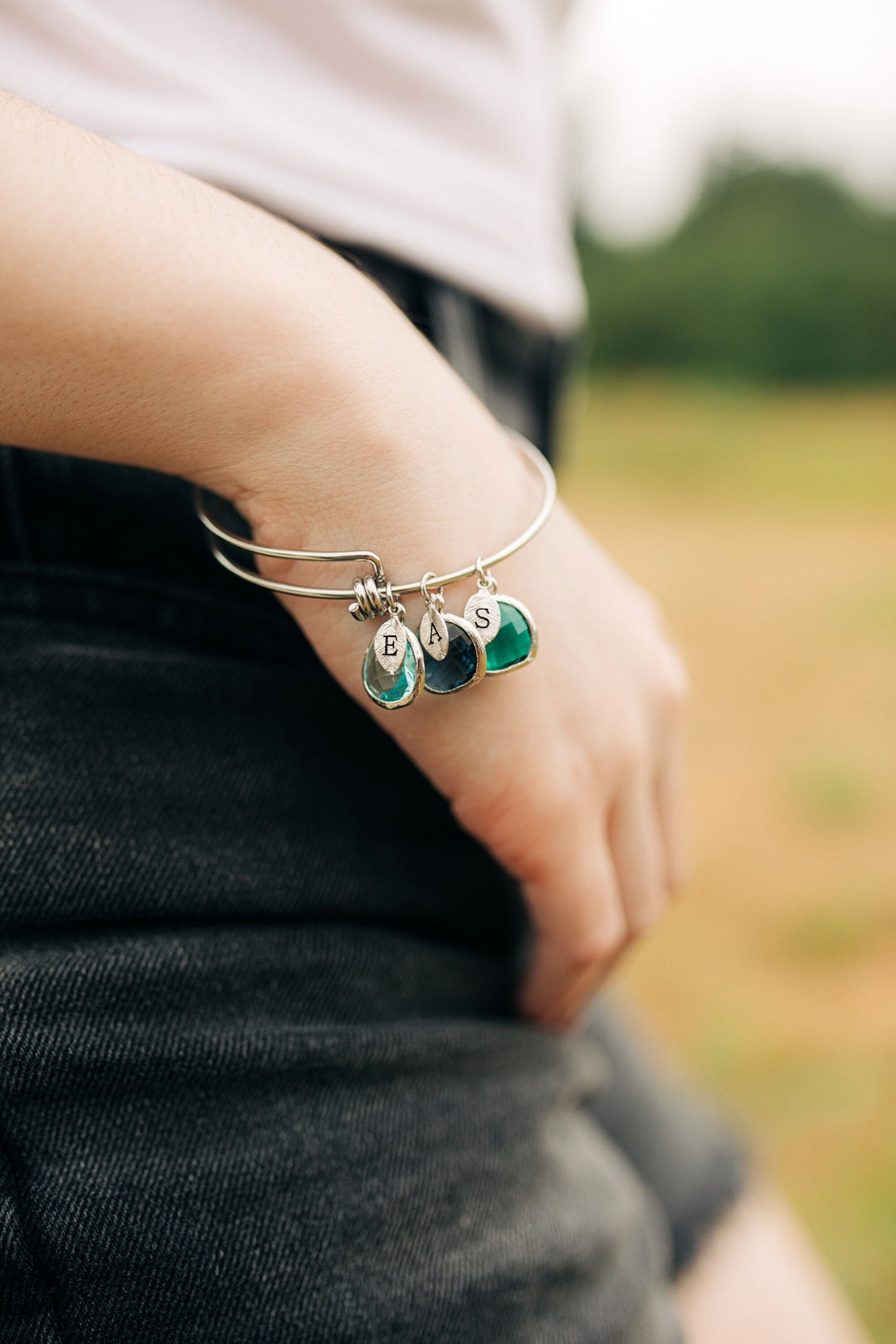 Birthstone Bracelet, Family Tree Bracelet, Mom Birthstone Bracelet, Birthstone Bangle, Mom Gift, Grandma Gift, Bridesmaid Gift