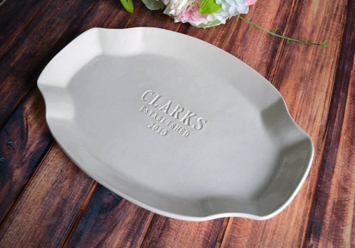 Personalized Platter - Housewarming or Wedding Platter - Handmade