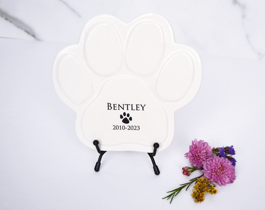 Dog Sympathy Gift - Paw Print Plaque or Garden Tile