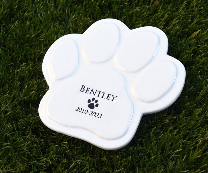 Dog Sympathy Gift - Paw Print Plaque or Garden Tile