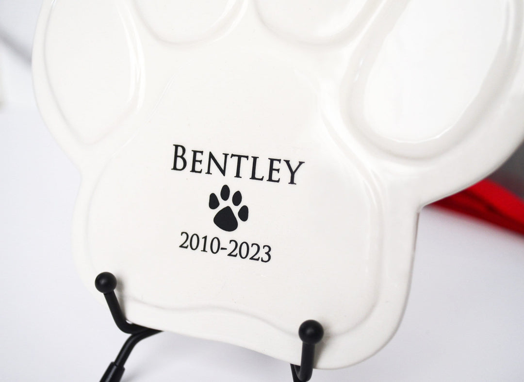 Dog Sympathy Gift - Paw Print Plaque or Garden Tile