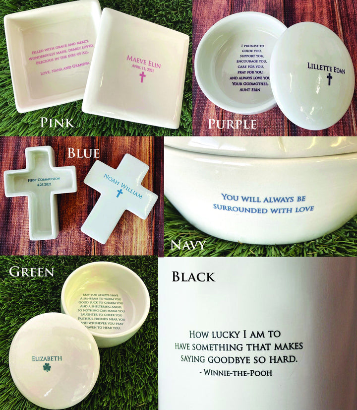 Personalized Dog Memorial Sympathy Gift - Paw Print Plaque or Garden Tile