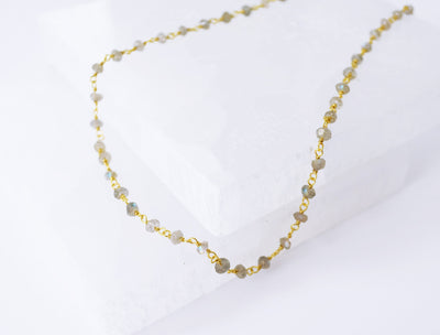 Labradorite Beaded Choker Necklace or Bracelet