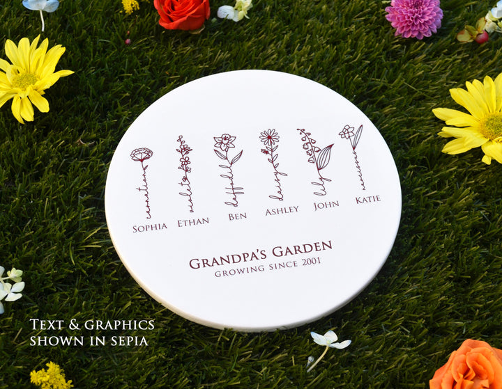 Father's Day Gift - Dad's Garden - Garden of Love Personalized Garden Tile