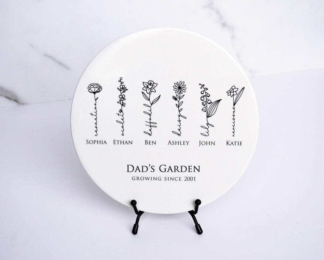 Father's Day Gift - Dad's Garden - Garden of Love Personalized Garden Tile