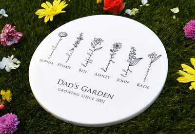 Father's Day Gift - Dad's Garden - Garden of Love Personalized Garden Tile